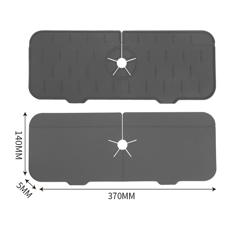 Kitchen Silicone Faucet Absorbent Mat Sink Splash Guard Silicone Faucet Splash Catcher Countertop Protector For Bathroom Kitchen Gadgets
