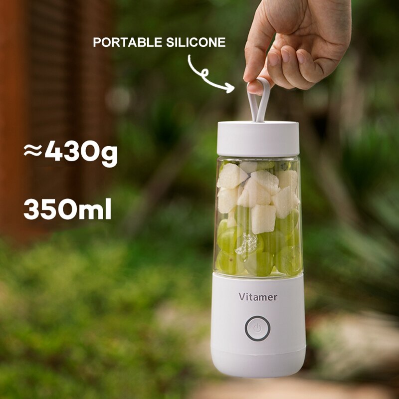 Portable Blender Juicer Electric USB Rechargeable Mixer Smoothie Slushy Cup Fresh Juice Blender Bottle USB Charging Kitchen Gadgets