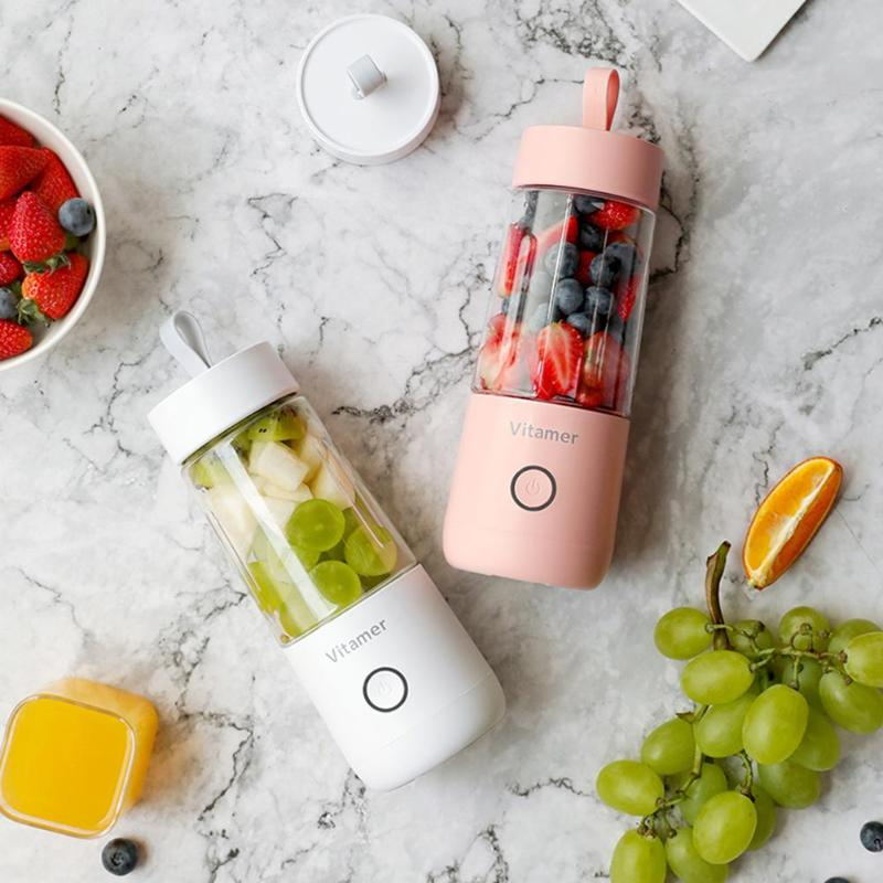 Portable Blender Juicer Electric USB Rechargeable Mixer Smoothie Slushy Cup Fresh Juice Blender Bottle USB Charging Kitchen Gadgets