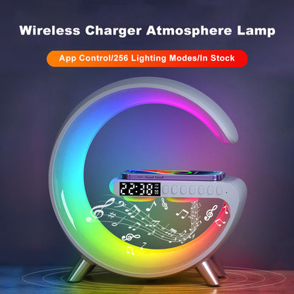 Smart Home 2023 - New Intelligent LED Lamp Bluetooth Speake Wireless Charger Atmosphere Lamp App Control For Bedroom Home Decor