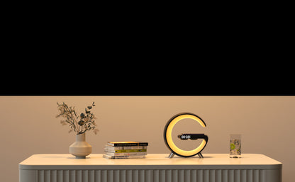 Smart Home 2023 - New Intelligent LED Lamp Bluetooth Speake Wireless Charger Atmosphere Lamp App Control For Bedroom Home Decor