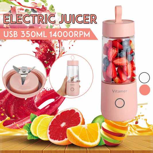 Portable Blender Juicer Electric USB Rechargeable Mixer Smoothie Slushy Cup Fresh Juice Blender Bottle USB Charging Kitchen Gadgets