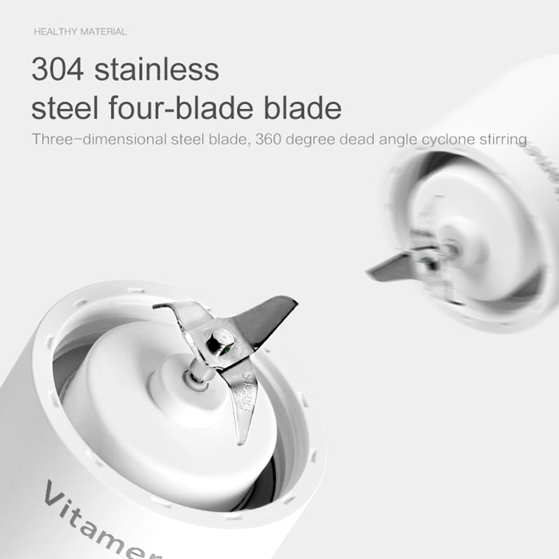 Portable Blender Juicer Electric USB Rechargeable Mixer Smoothie Slushy Cup Fresh Juice Blender Bottle USB Charging Kitchen Gadgets